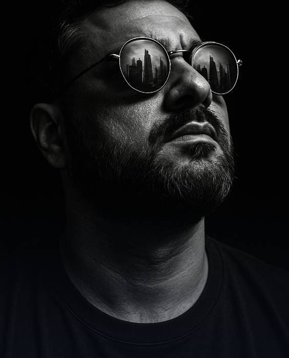 Urban Reflection in Dramatic Light