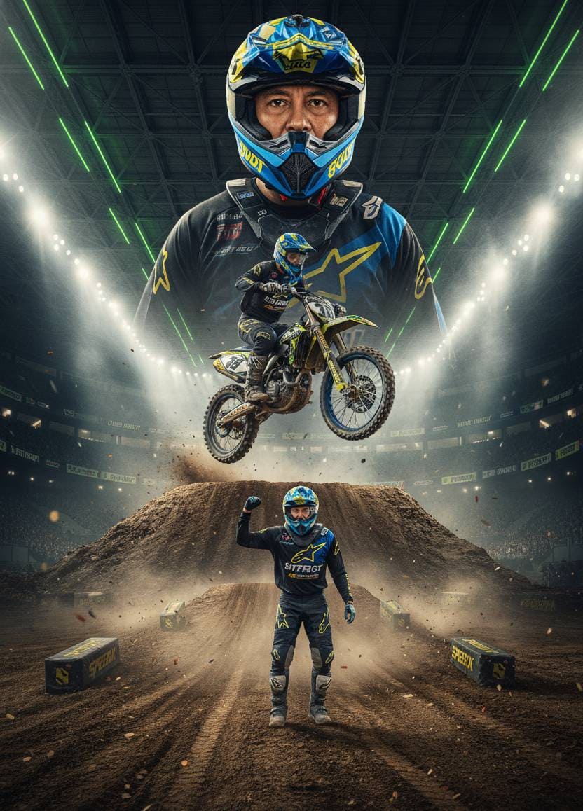 Motocross racing scene