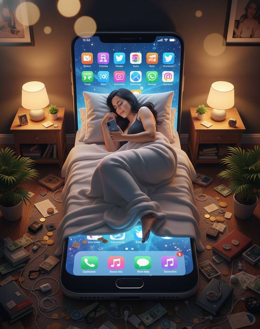 Sleeping on a smartphone 