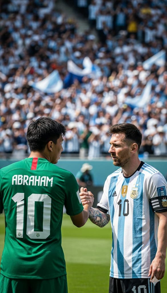 En la cancha con messi