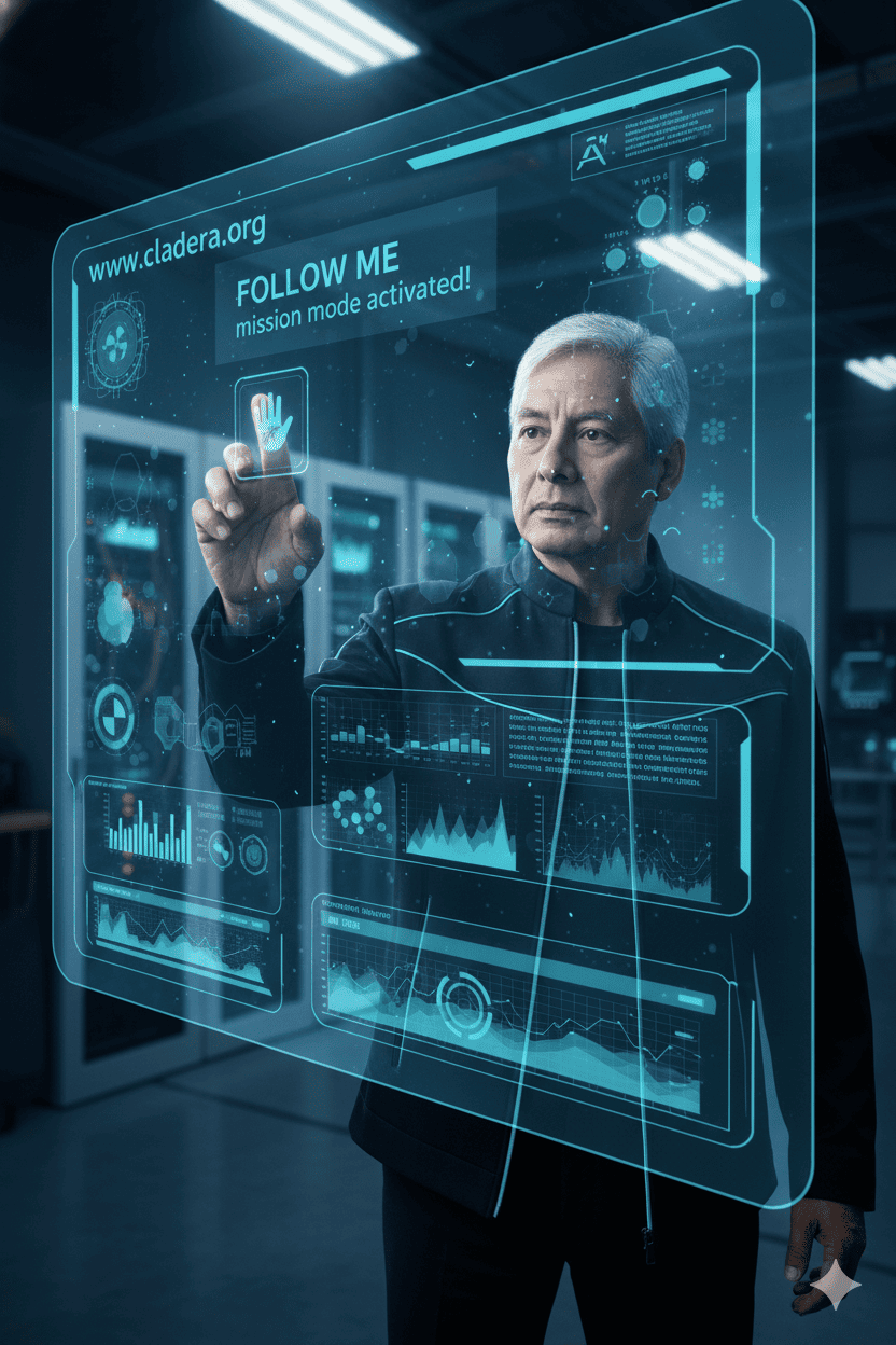 Futuristic transparent holographic data interface