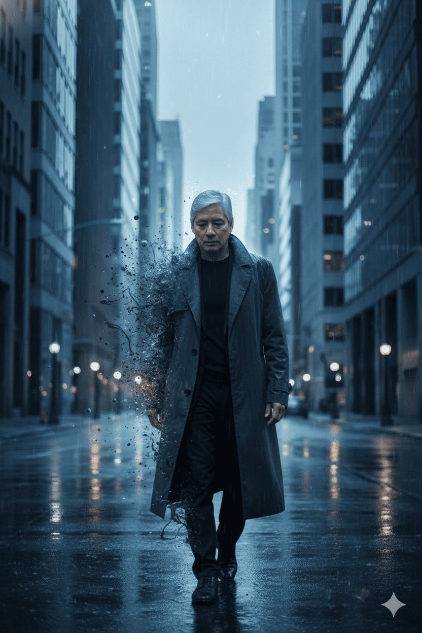 Walking on a rainy day