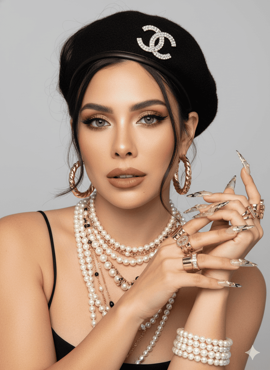 Woman with dark hair