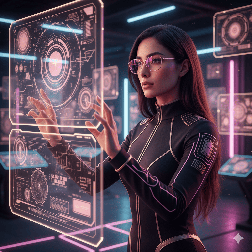 Mujer con tecnología 