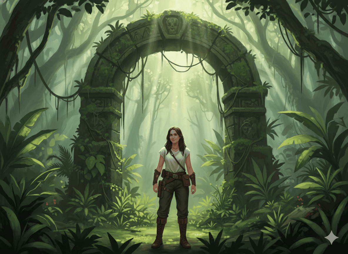 Exploradora en la Jungla Antigua