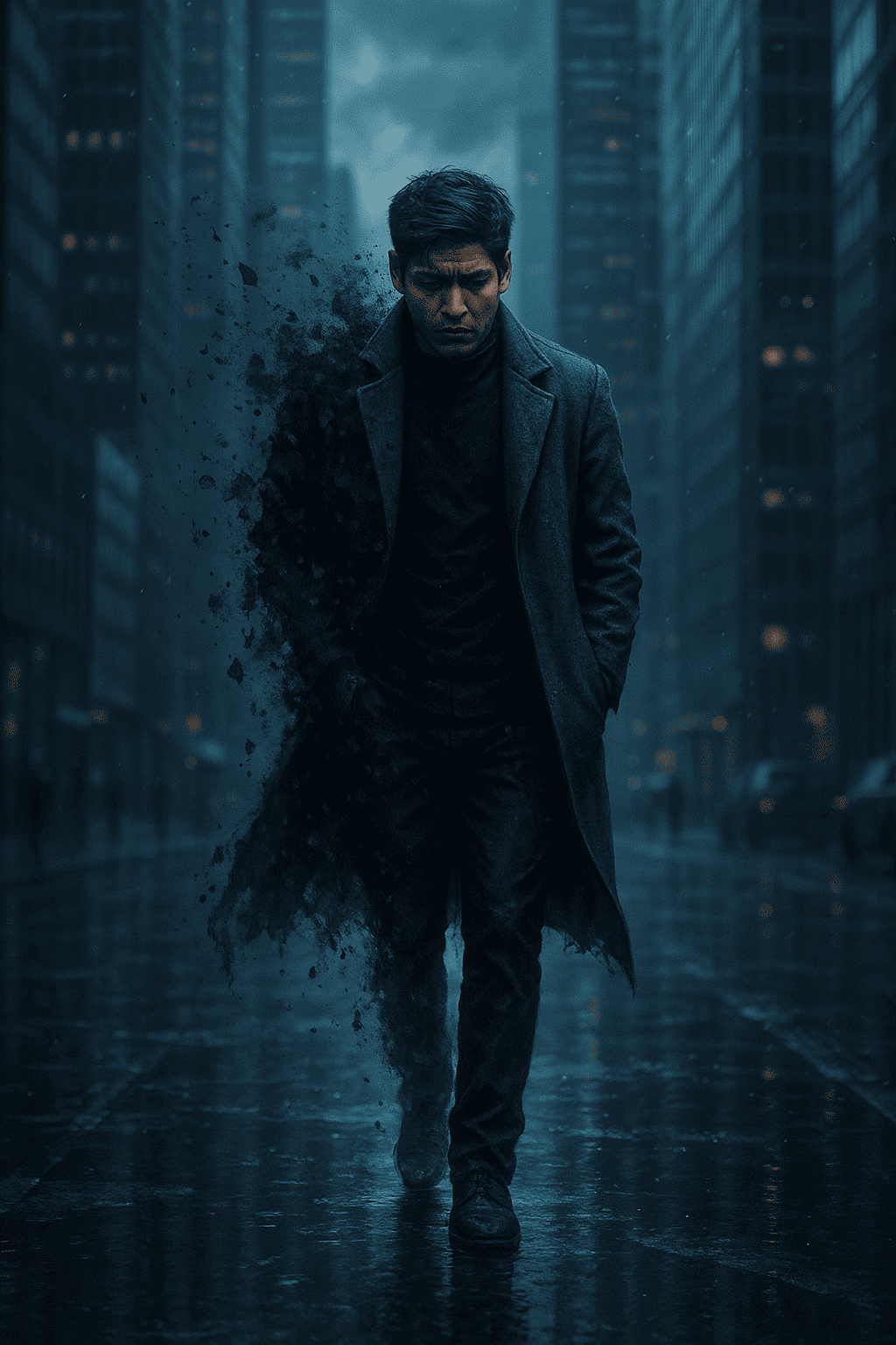 Desvanecer entre la lluvia