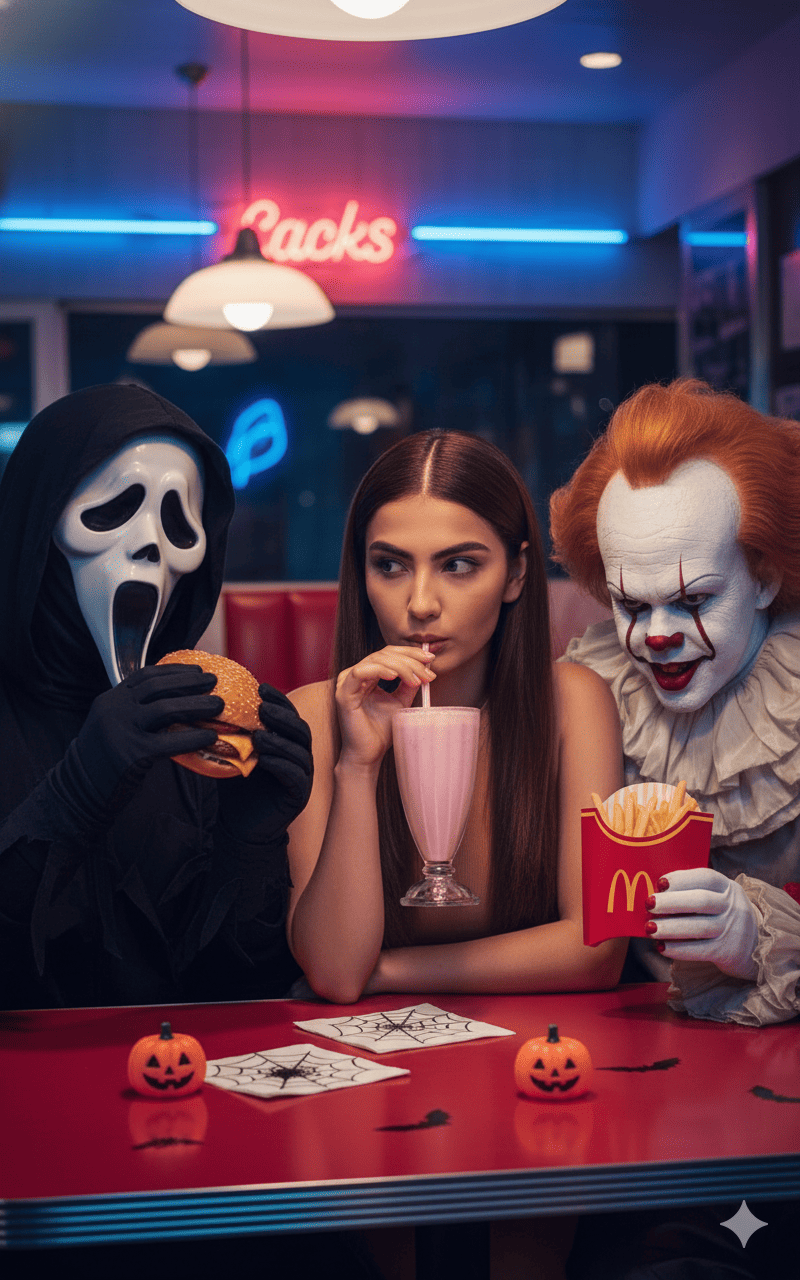 Cita en el diner del terror