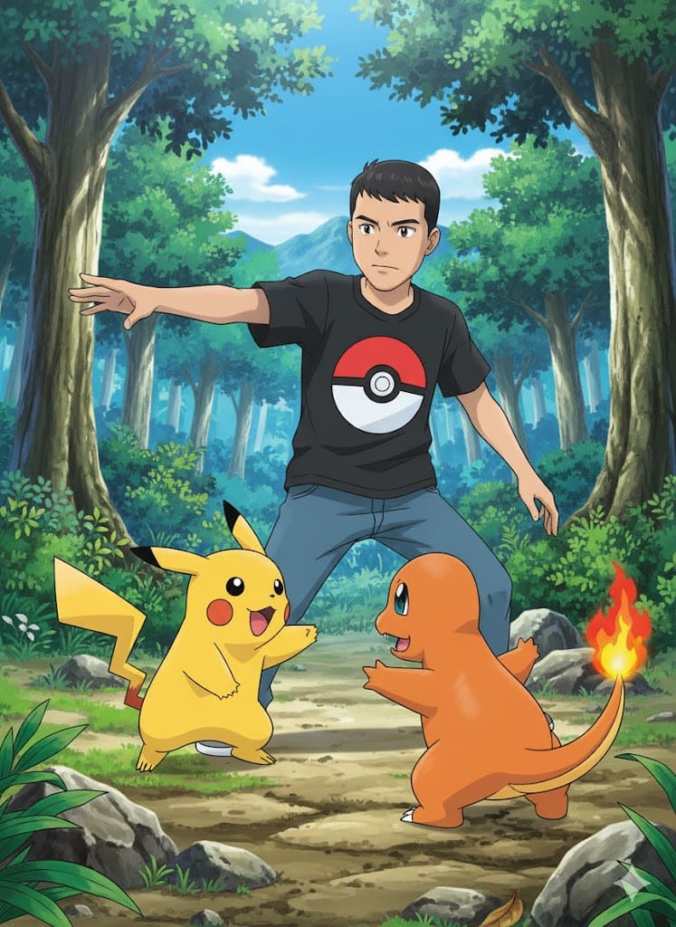 Pikachu, Charmander y yo