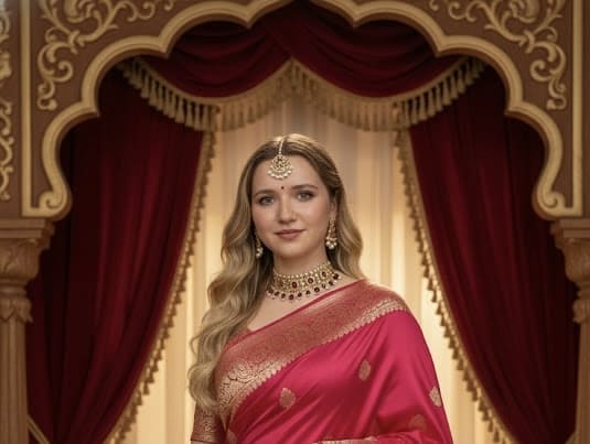 Seda y Oro: La Magia del Sari Tradicional