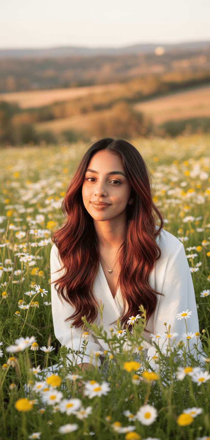 Retrato entre margaritas