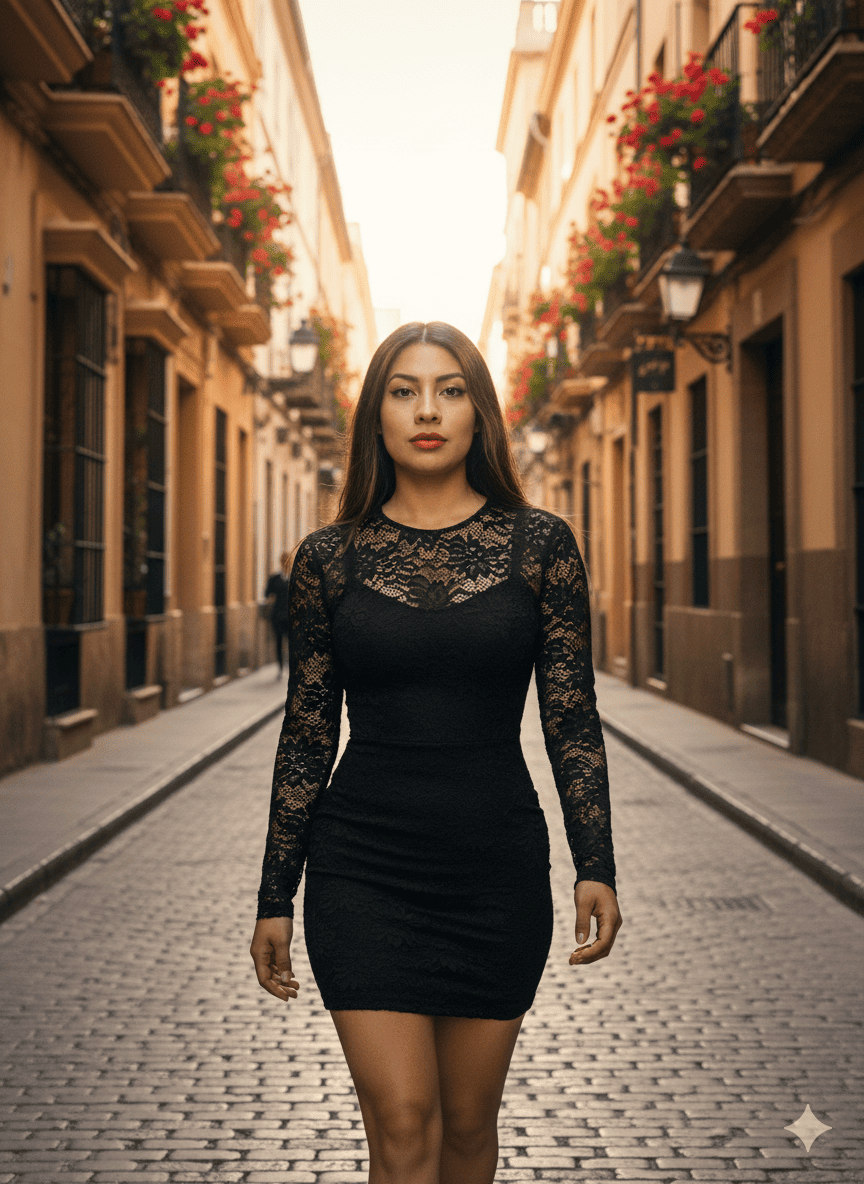 Mujer en las calles de Sevilla
