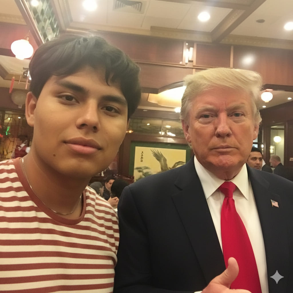 Foto con Donald Trump
