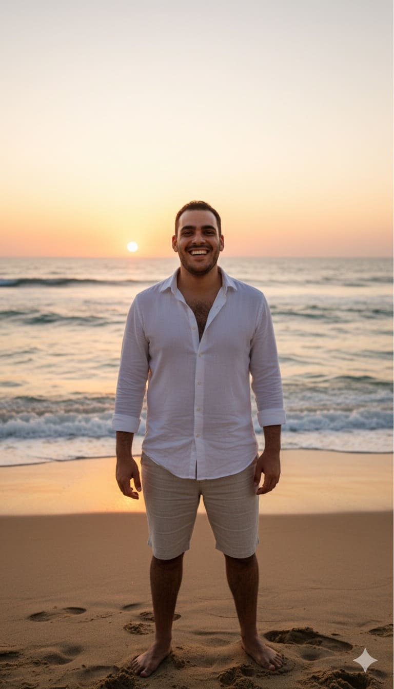 Atardecer en la playa 