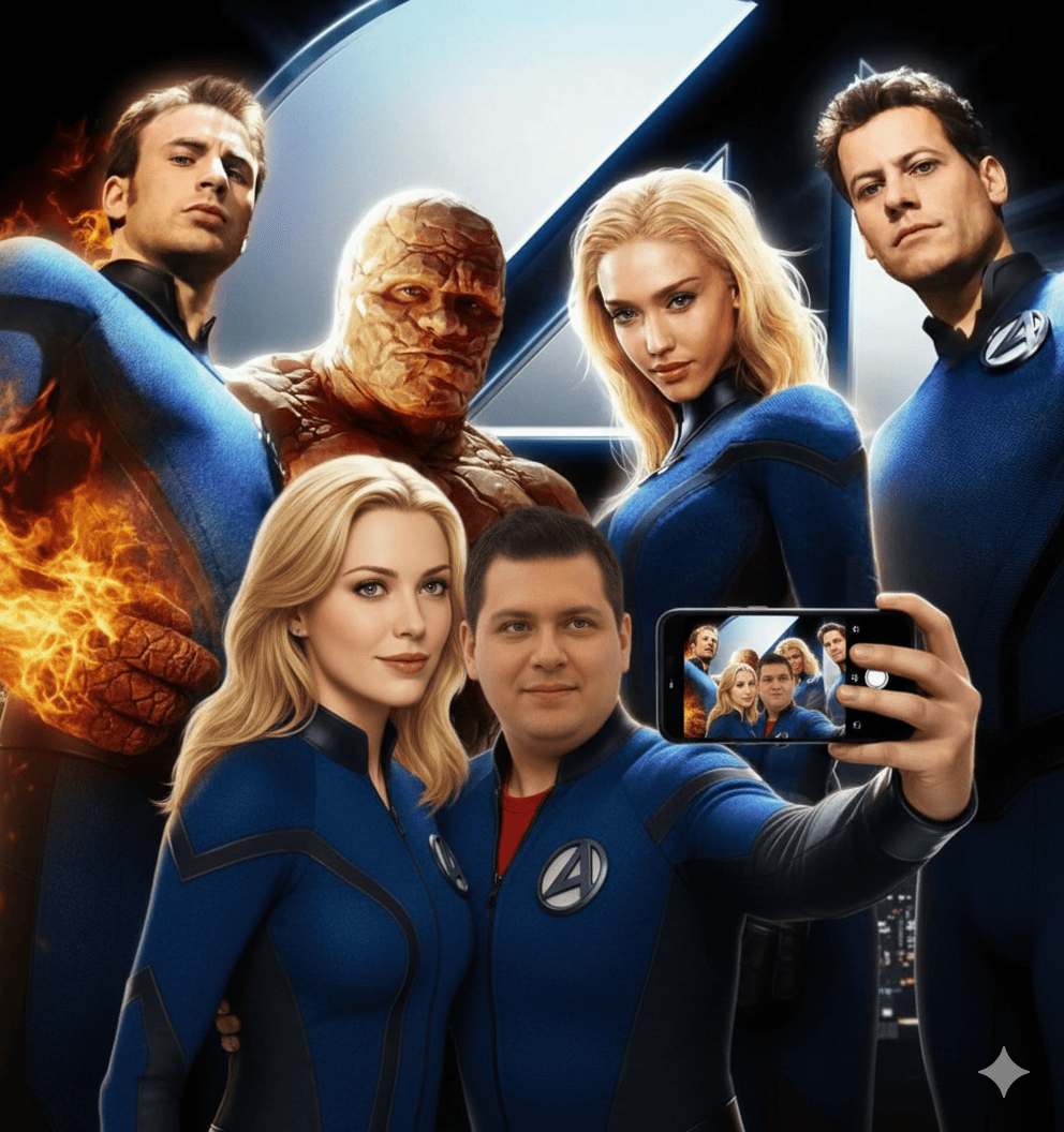 Los 4 fantasticos junto a Paolo