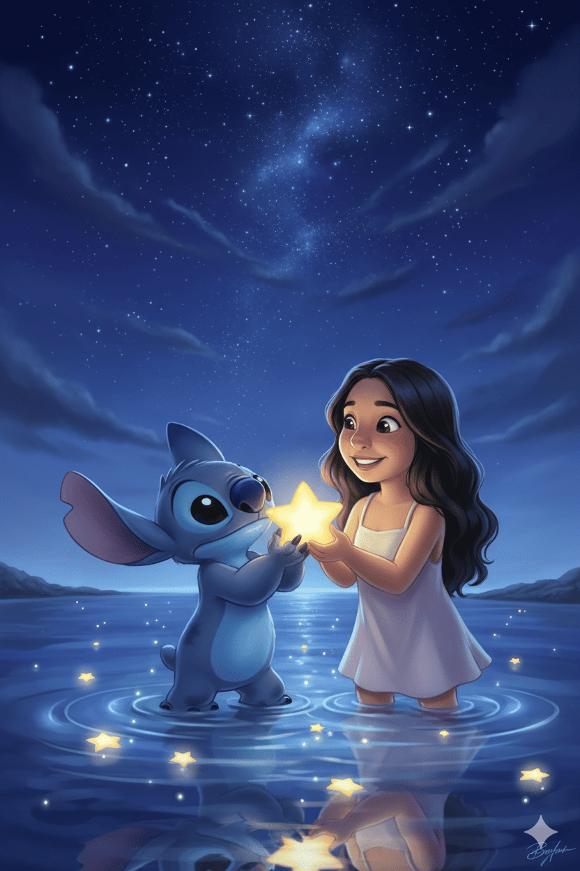 Luciana y Stitch