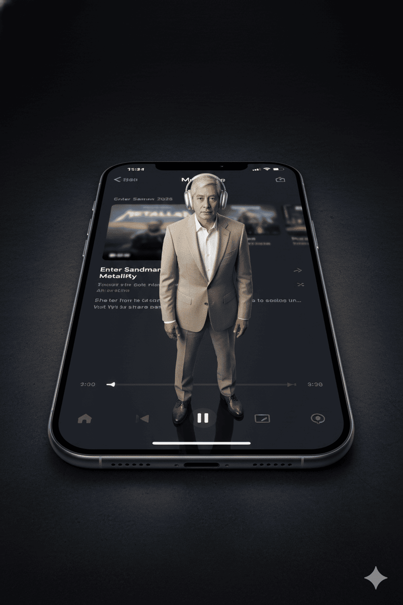 Sobre la pantalla gigante de un iPhone 16