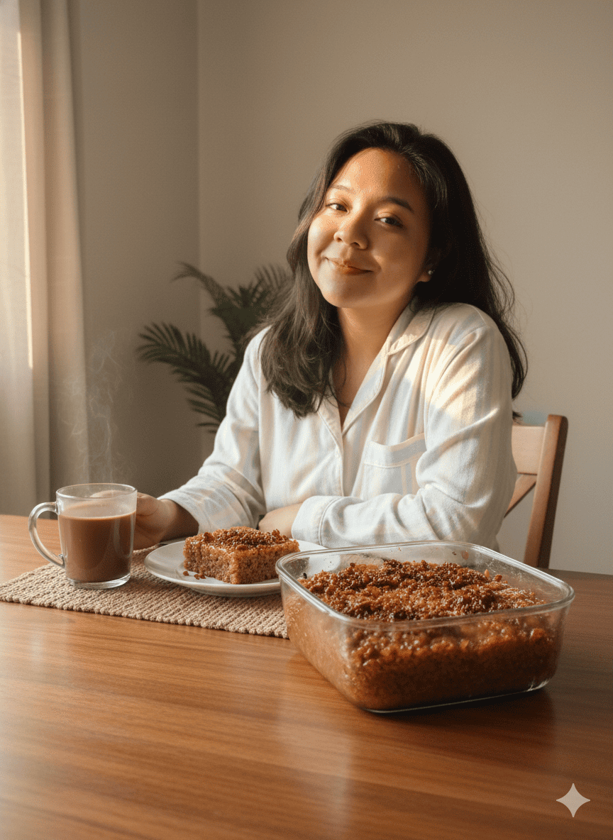 Mujer feliz por la mañana