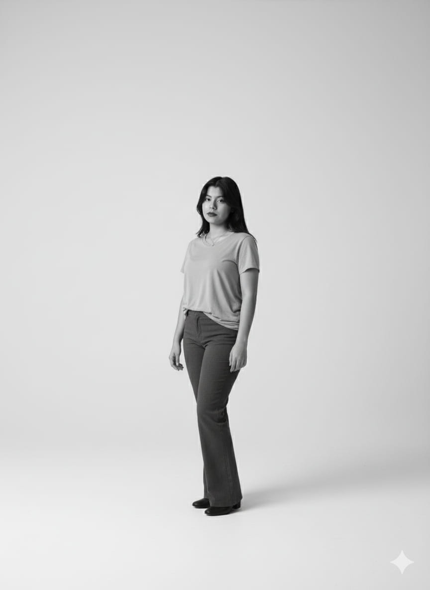 Chica blanco y negro 