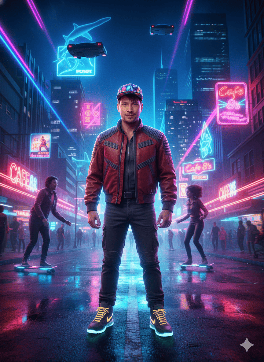 Escena de volver al futuro