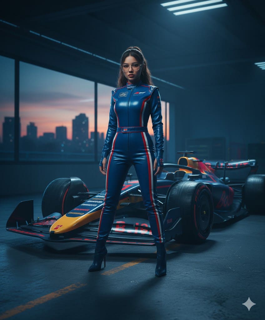 Mujer super wow fórmula 1