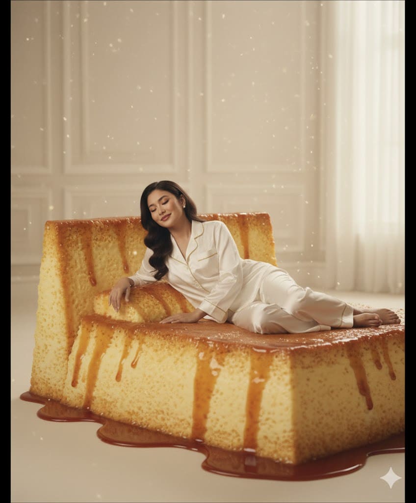 Mujer recostada en el flan