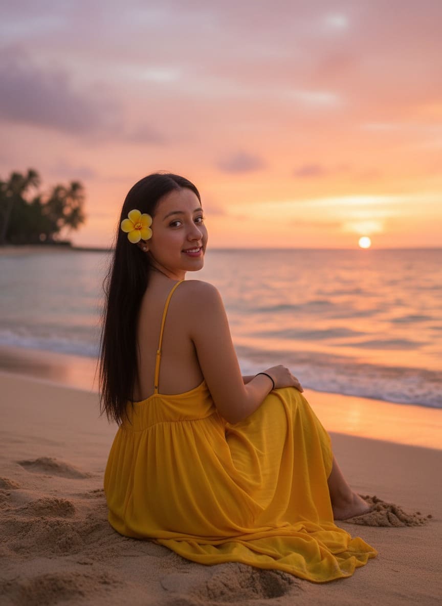 Chica en la playa