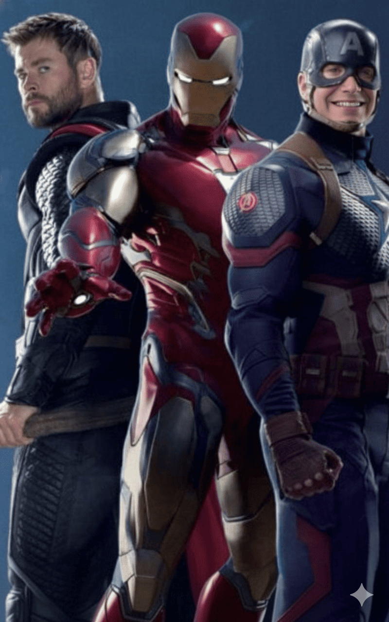 Capitan America, Iron Man y Star-Lord