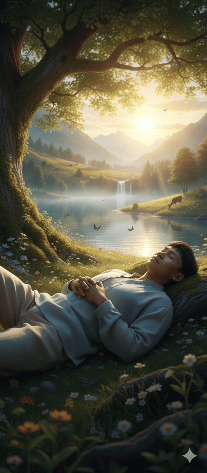 relajado en la naturaleza 