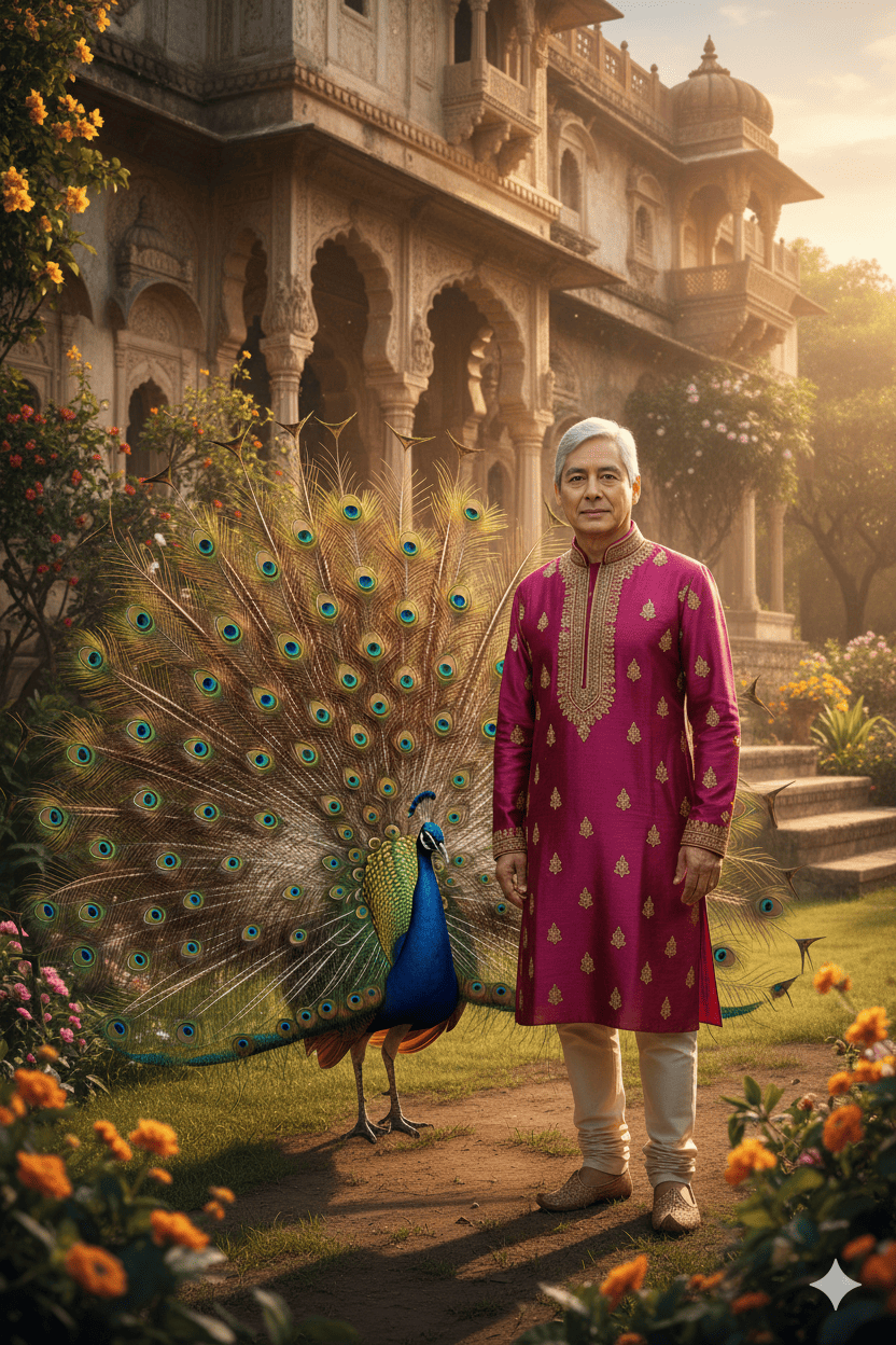 Colorful Indian peacock 