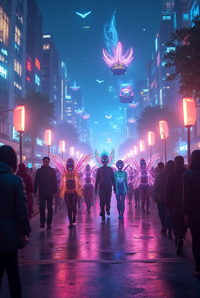 Desfile intergaláctico de carnaval