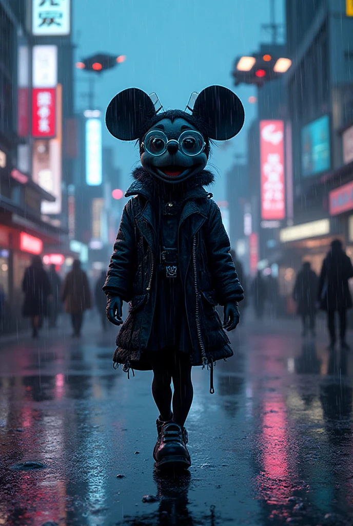 Minnie Cyberpunk en Tokio