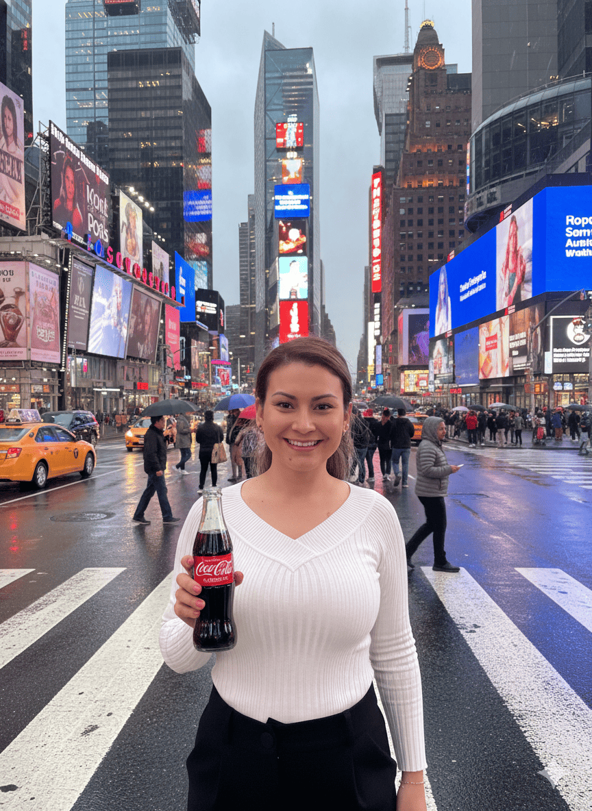Una Coca Cola en Times Square
