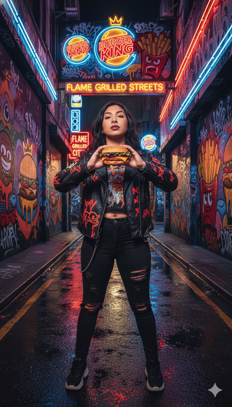 Graffiti urbano Burger Power