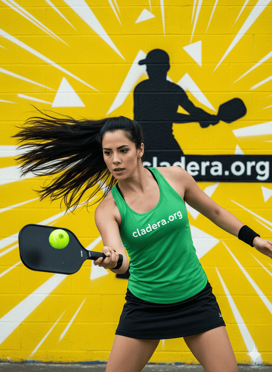 Woman playing pickleball 