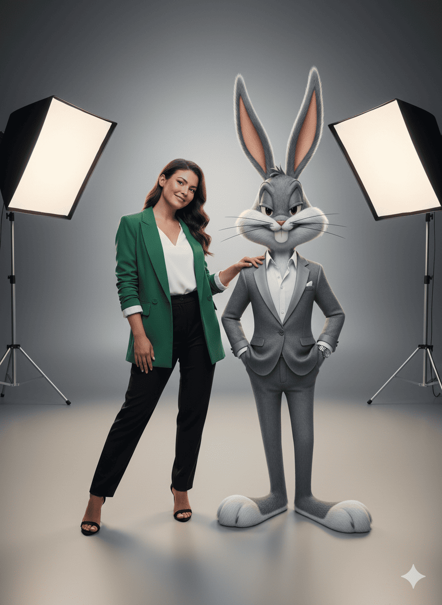 Sesion de fotos con Bugs Bunny