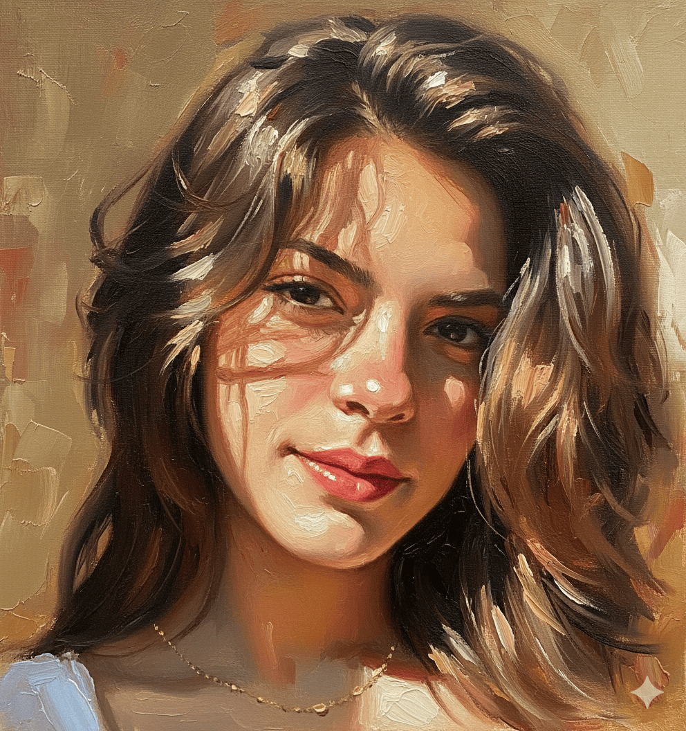 Retrato pintura al oleo 