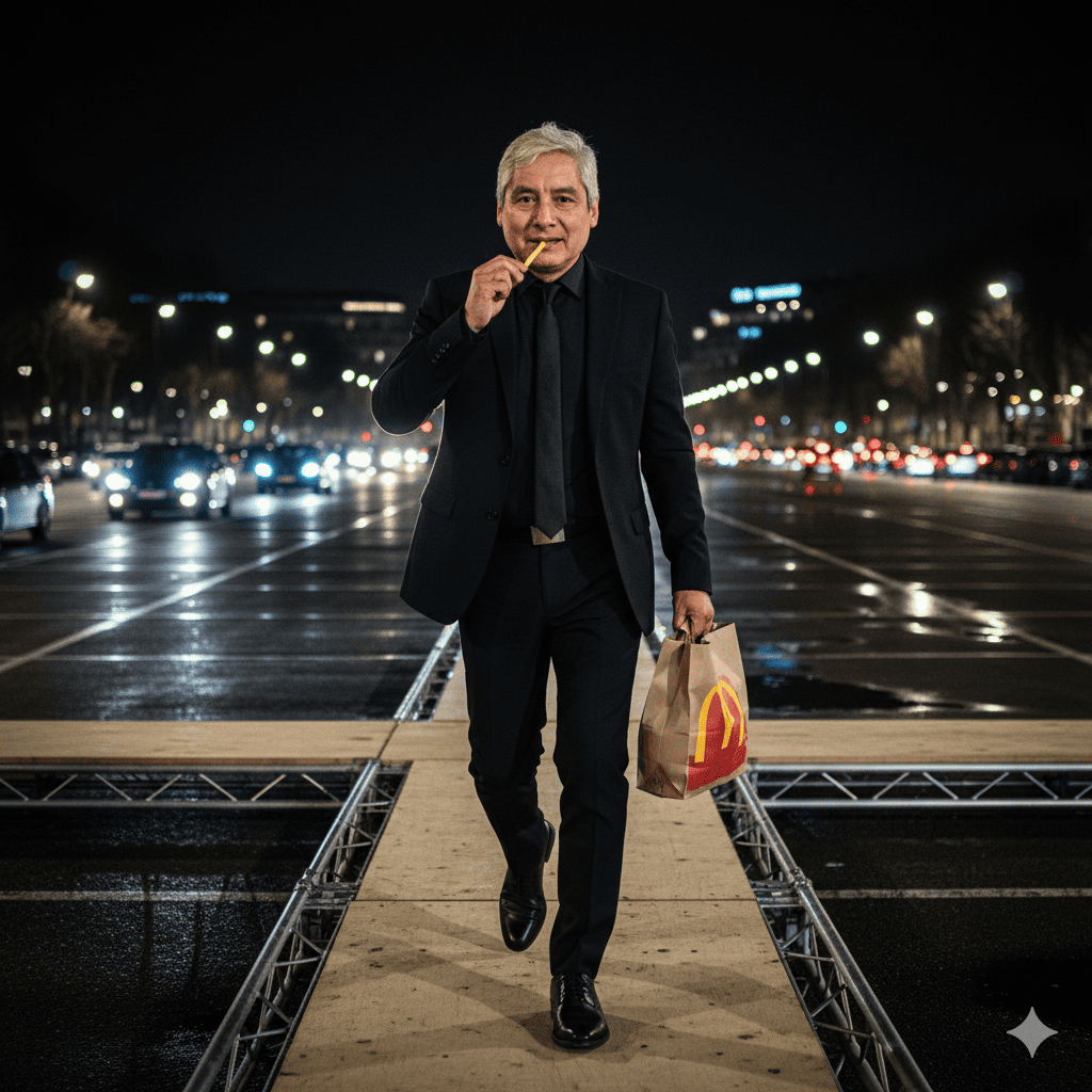 Comiendo McDonals en Paris