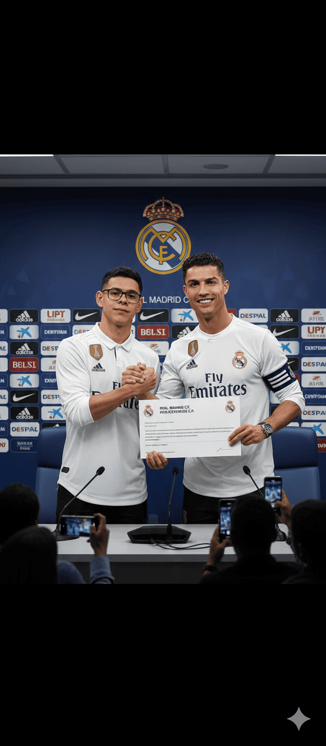 Portada Real Madrid con Cristiano Ronaldo dándote la mano