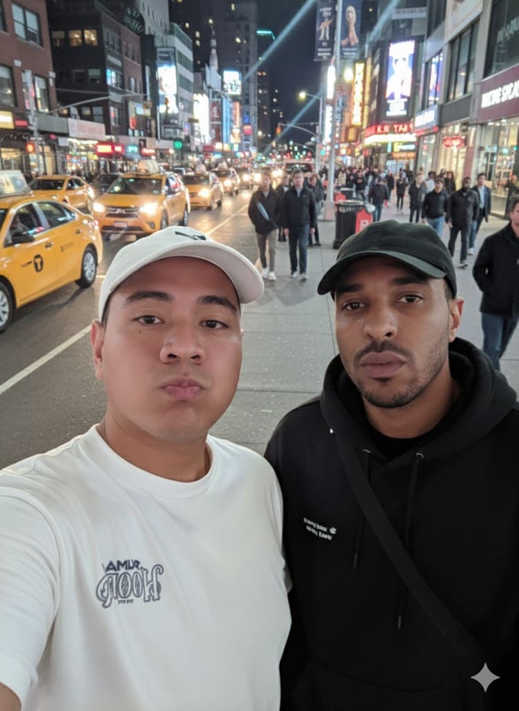 Foto con famoso en la calle 