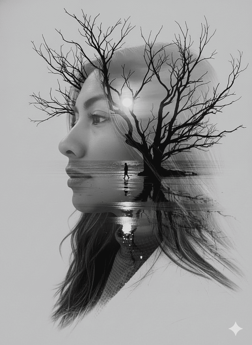 Paisaje marino melancólico