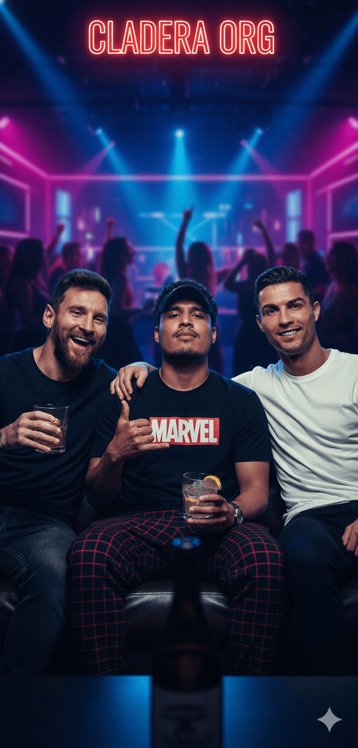 De fiesta con Messi y Ronaldo