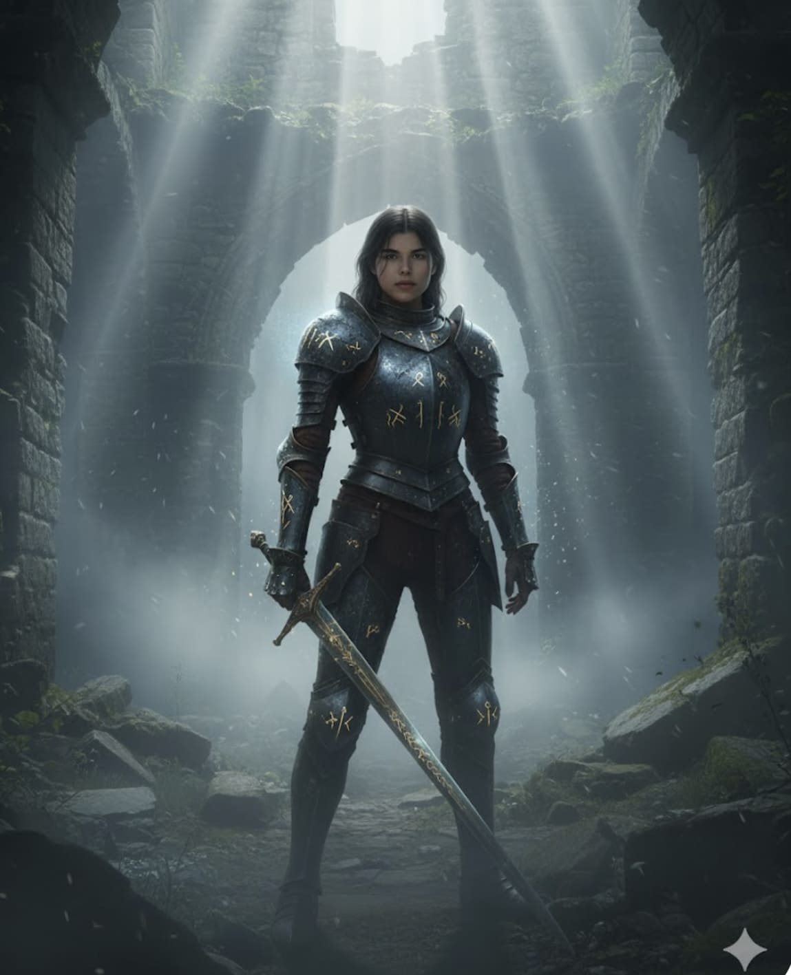 Guerrera medieval mágica