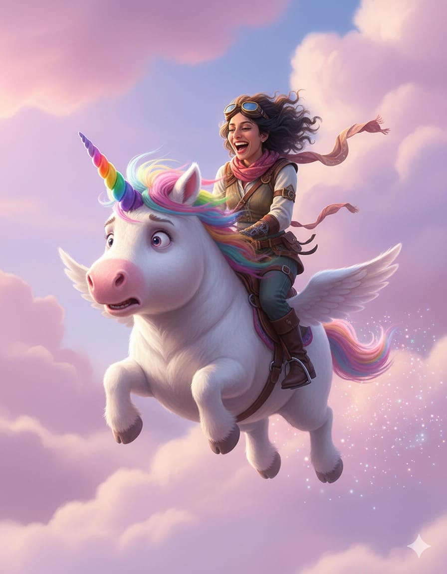 Volando en un Unicornio Despistado”