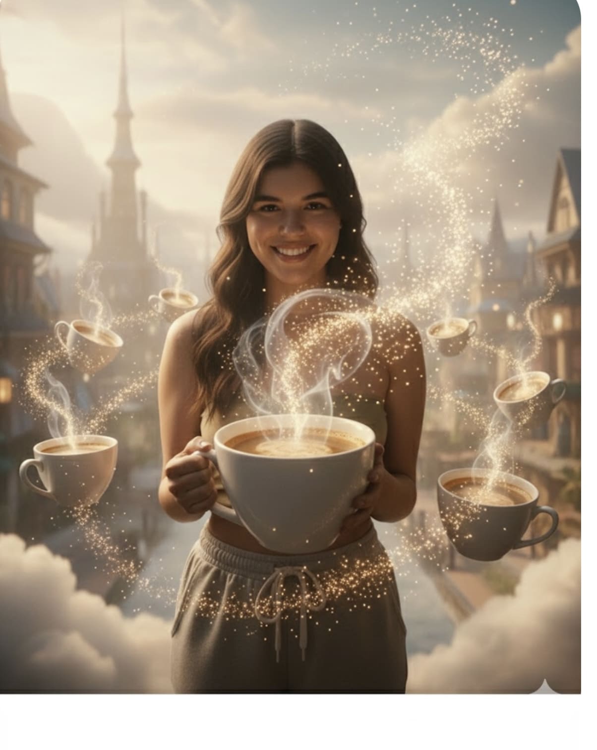 Café humeante enorme