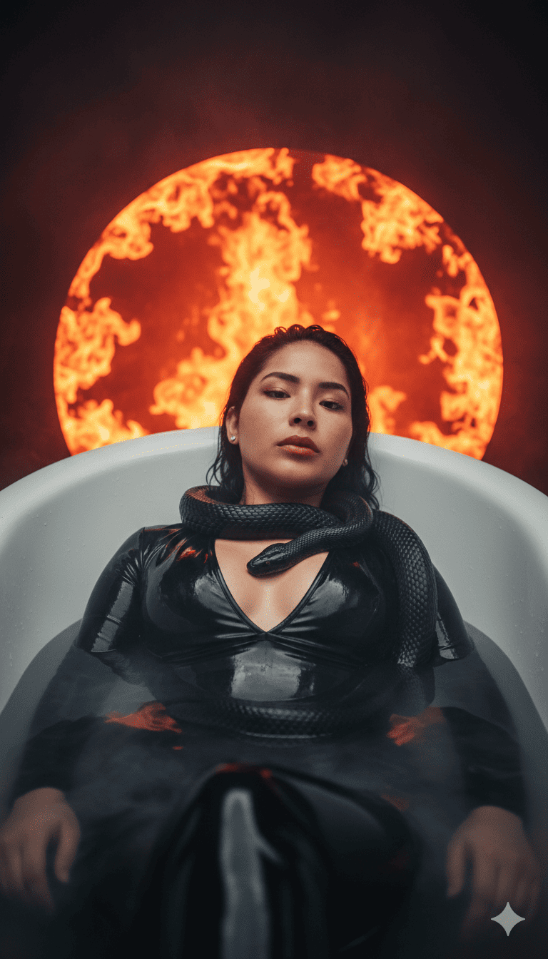 Bañera mística con serpiente