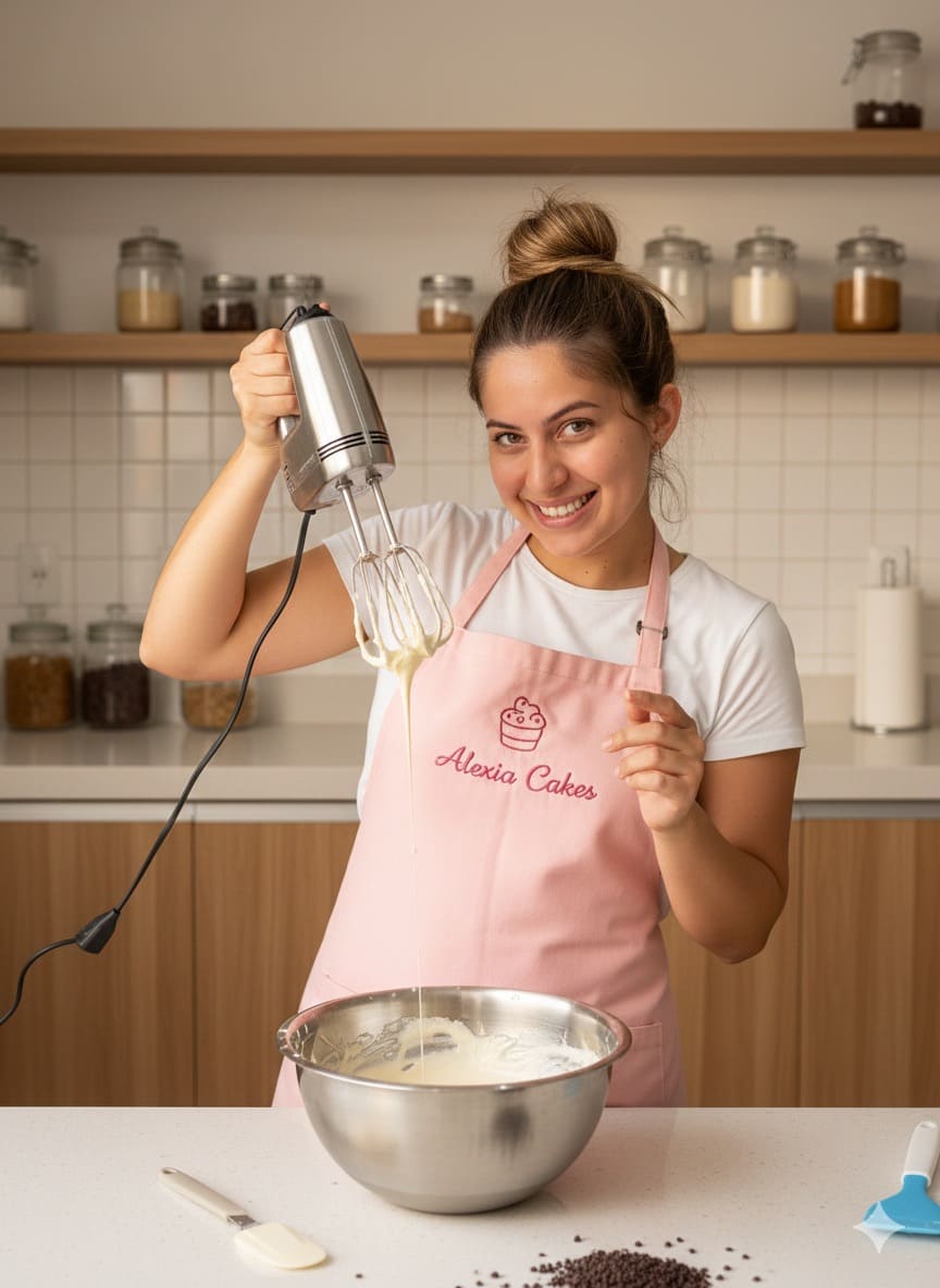 Con mi batidora en la mano, estilo chef 