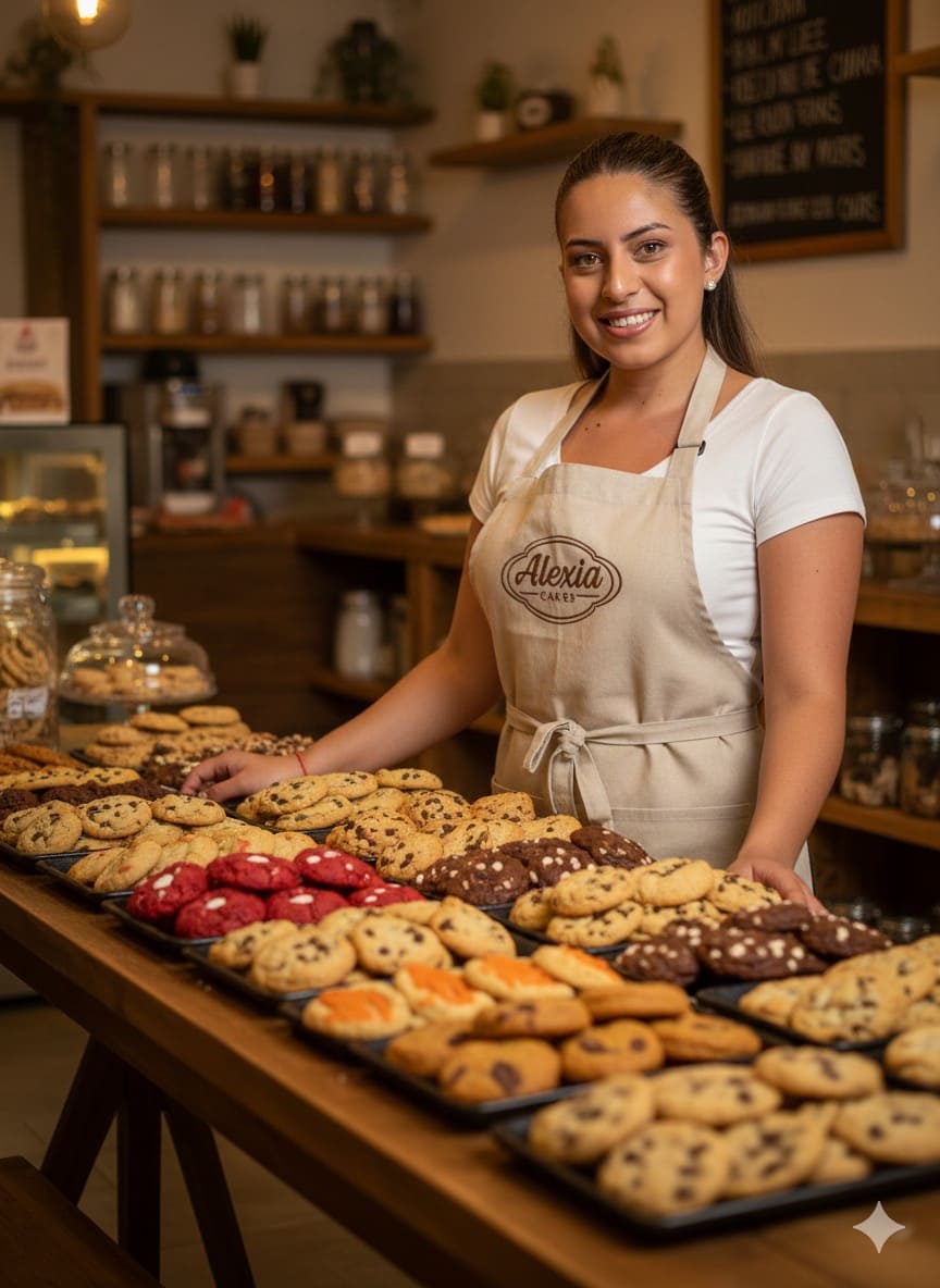 Mostrando una mesa llena de galletas 
