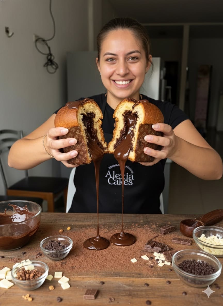 Mostrando mi chocottone 