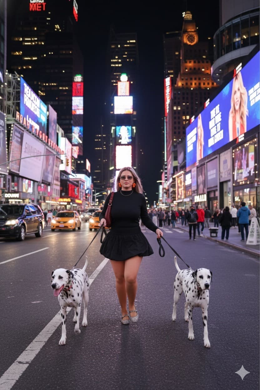 Caminando en time Square 