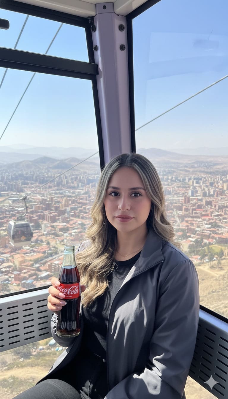Modelando con Coca Cola teleferico 